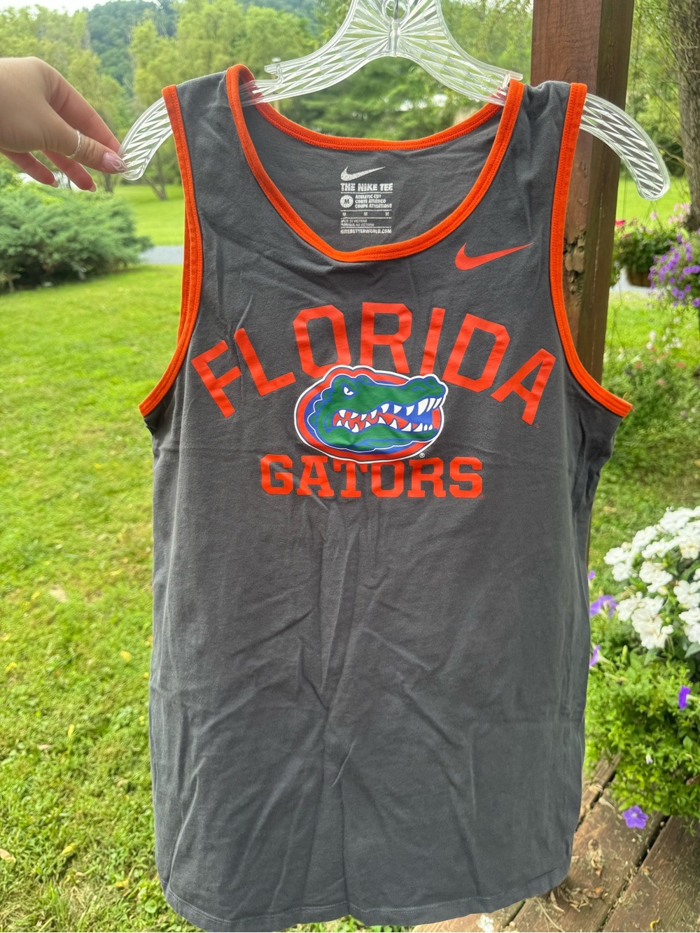 Nike Gray and Orange Florida Gators Tank
